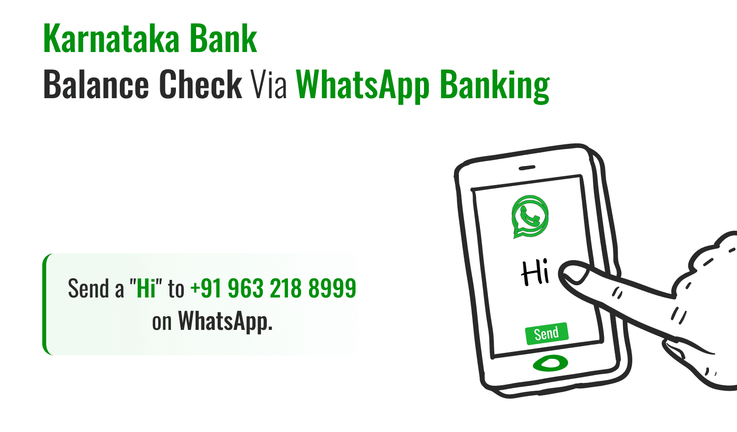 Karnataka Bank Balance Check Via WhatsApp Banking